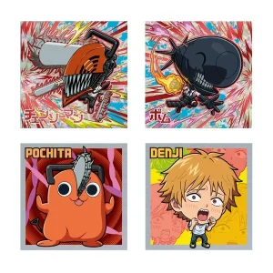 Bandai Chainsaw Man Sticker Wafer Best Selection 20-Pack Set