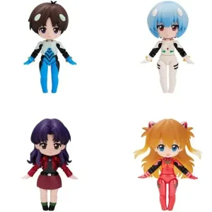 Blokees Evangelion Miracle Link PVC Collectible Figure Box of 6