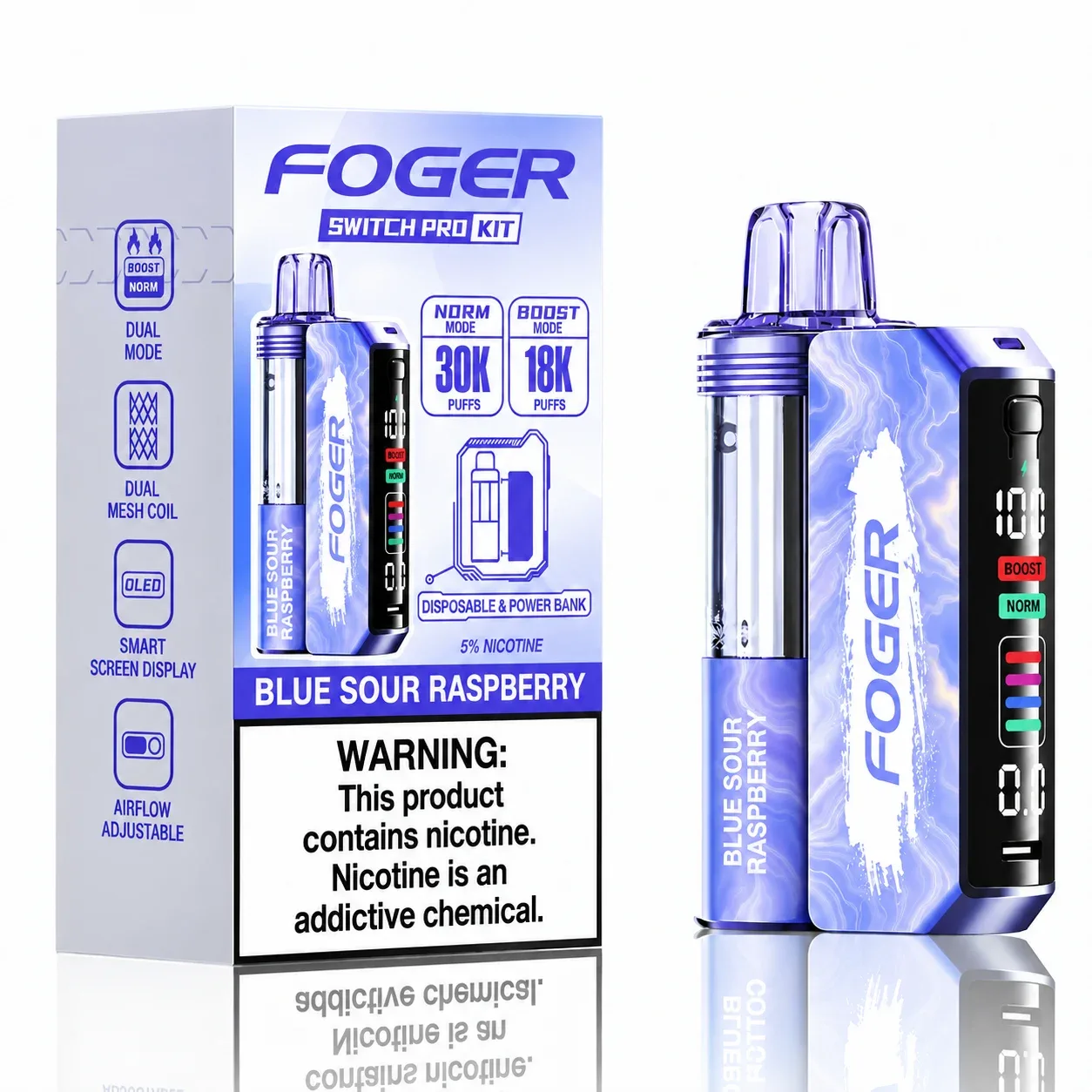 Blue Sour Raspberry - Foger Switch Pro 30K Disposable Kit