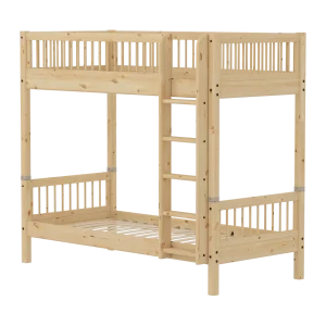 Bunk Bed with Extra Height and Safety Rails, 90x200 cm, Pine