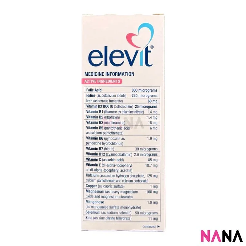 Elevit Pregnancy Multivitamin 100 Tablets - Image 2