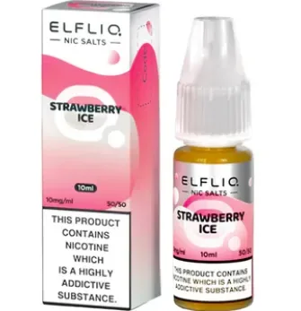 ELFLIQ ELF BAR Strawberry Ice 10ml Nic Salts E-liquids -£15.89