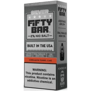 Fifty Bar 20K Silver Series 2%: Cinnamon Funnel Cake 2%