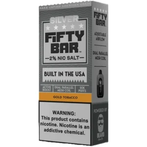 Fifty Bar 20K Silver Series 2%: Gold Tobacco 2%