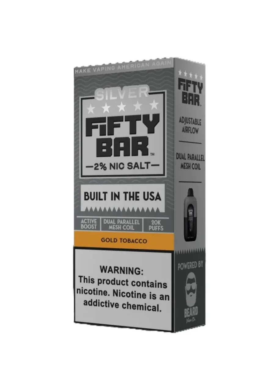 Fifty Bar 20K Silver Series 2%: Gold Tobacco 2%