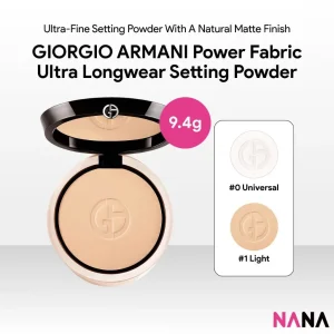 GIORGIO ARMANI Power Fabric Ultra Longwear Setting Powder 9.4g [#0 Universal, #1 Light]