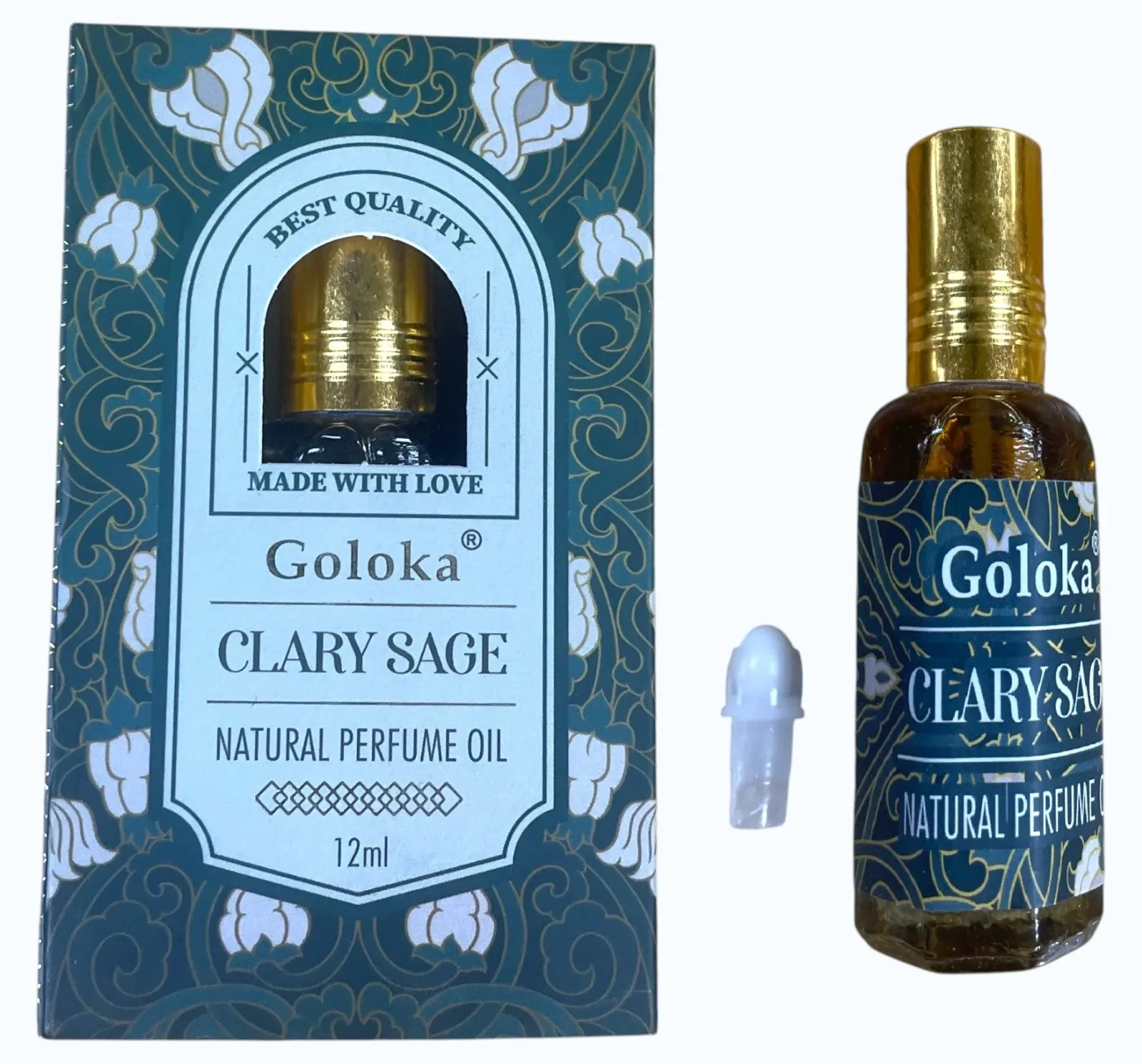 Goloka - Clary Sage Natural Perfume Oil (Attar) 12 ml