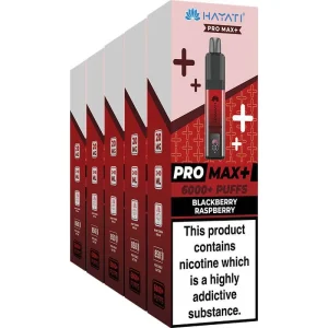 Hayati Pro Max Plus 6000 pod vape kit 5 pack