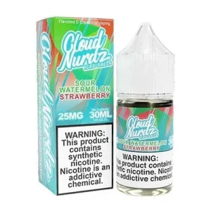 Iced Sour Watermelon Strawberry Salt by Cloud Nurdz Iced Salt 30ML