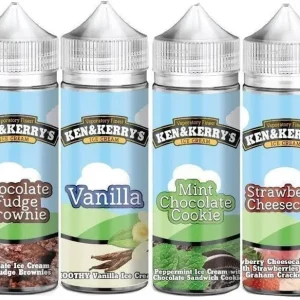 Ken & Kerrys e liquid 100ml Ice Cream Series ALL FLAVOURS 0mg 3mg UK