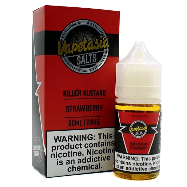 Killer Kustard Strawberry - 24mg - Vapetasia Salt - 30mL