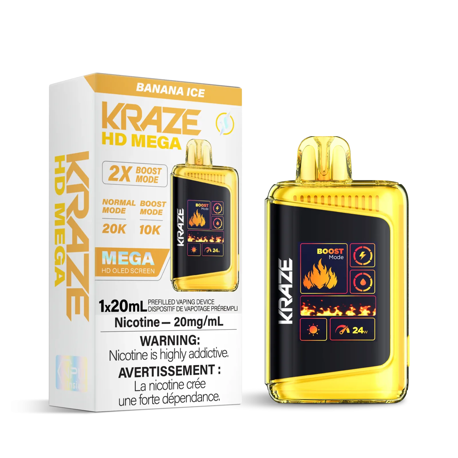 Kraze HD Mega 20k | Vape Cloud Canada - Image 2