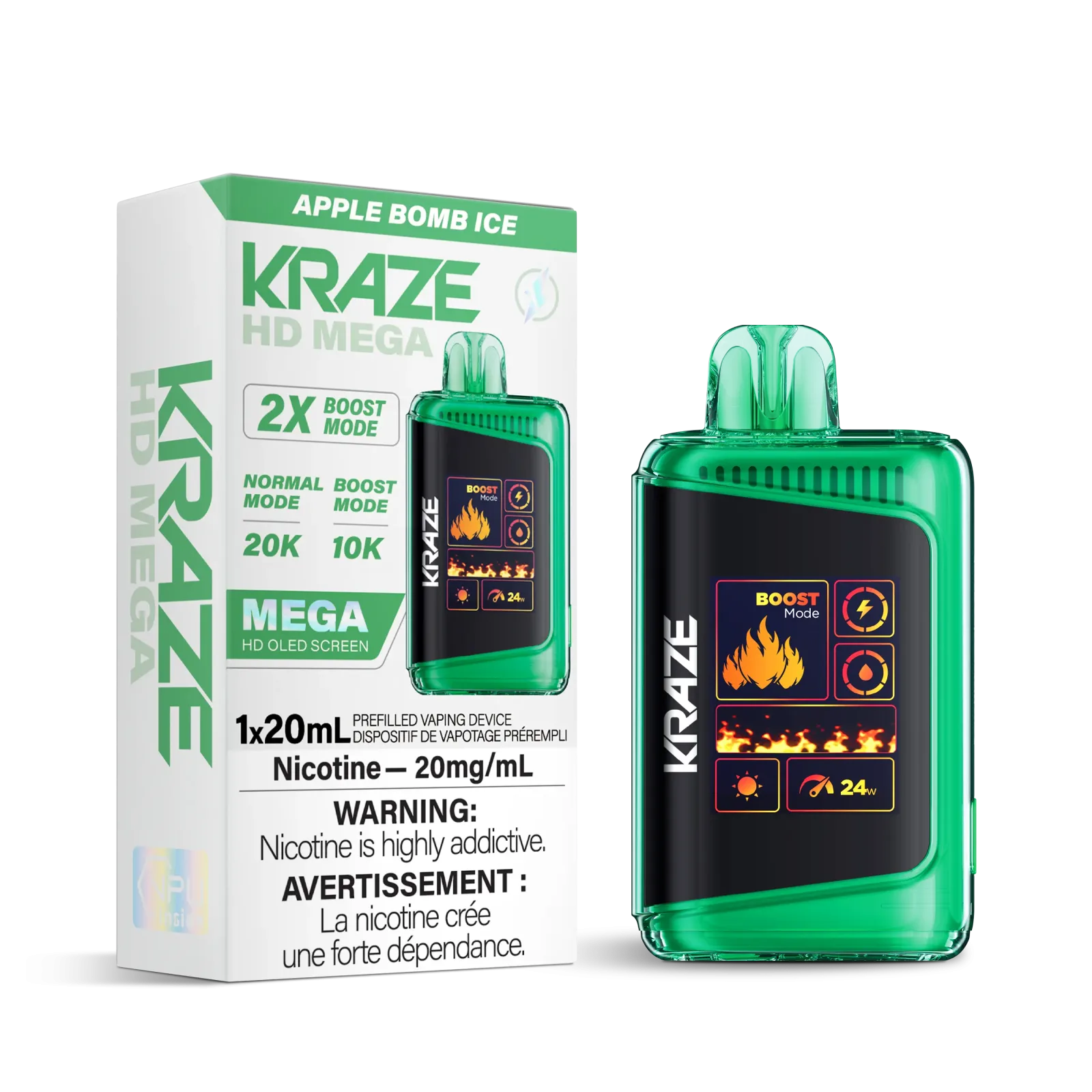 Kraze HD Mega 20k | Vape Cloud Canada