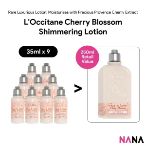 L'Occitane Cherry Blossom Shimmering Lotion Sample Pack (35ml x 9/6/3)