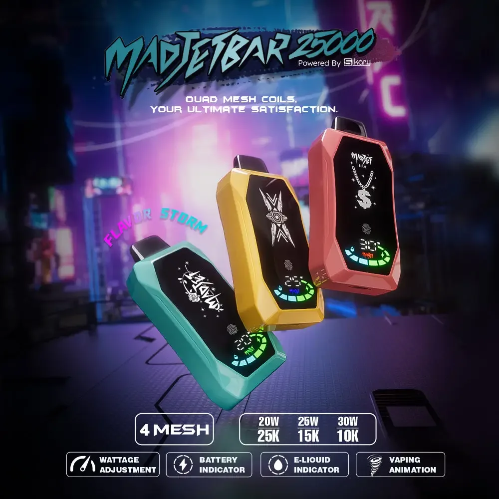 Madjetbar 25K Disposable Device Powered by Sikary – 25,000 Puffs