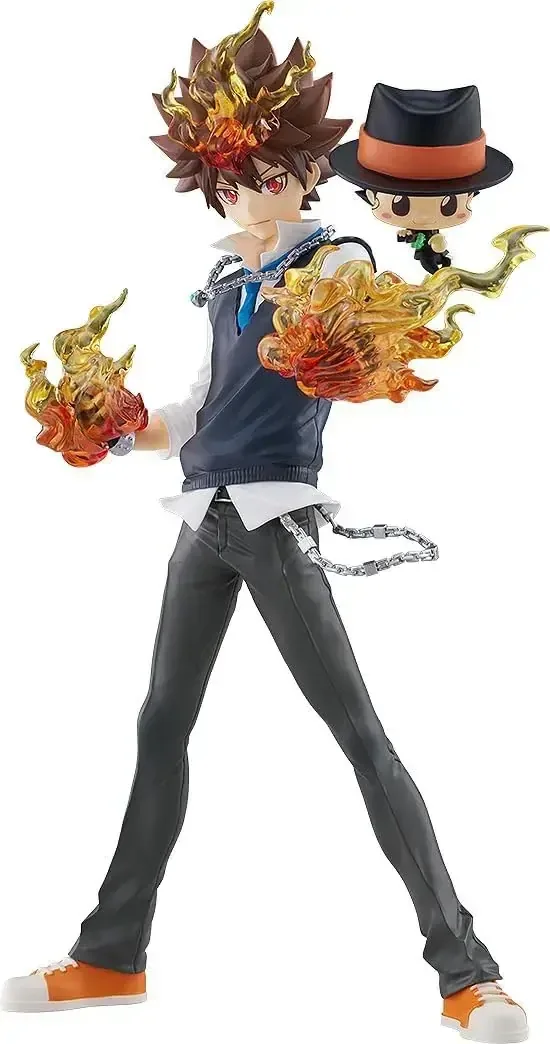 Orange Rouge Reborn Tsuna & Reborn PVC Figure Display Set