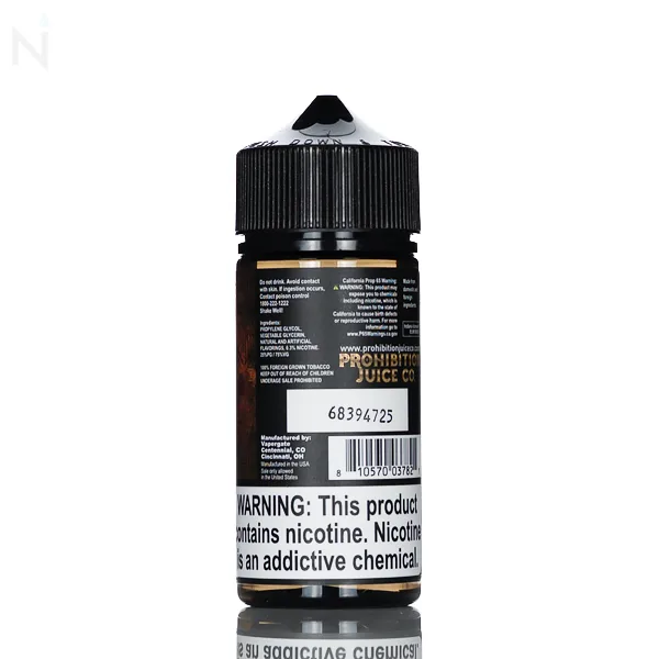 Prohibition E Liquid – Speakeasy – 100mL - Image 2