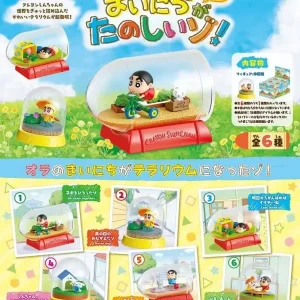 Re-Ment Crayon Shin-Chan Terrarium Set: Fun Everyday - 6 Unique Types