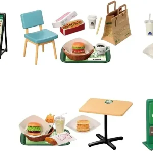 Re-Ment Hot Taste Moss Burger Miniature Figure Set