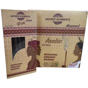 Sacred Elements - Wild Flower Organic 8 Dhoop Sticks with Double Burner
