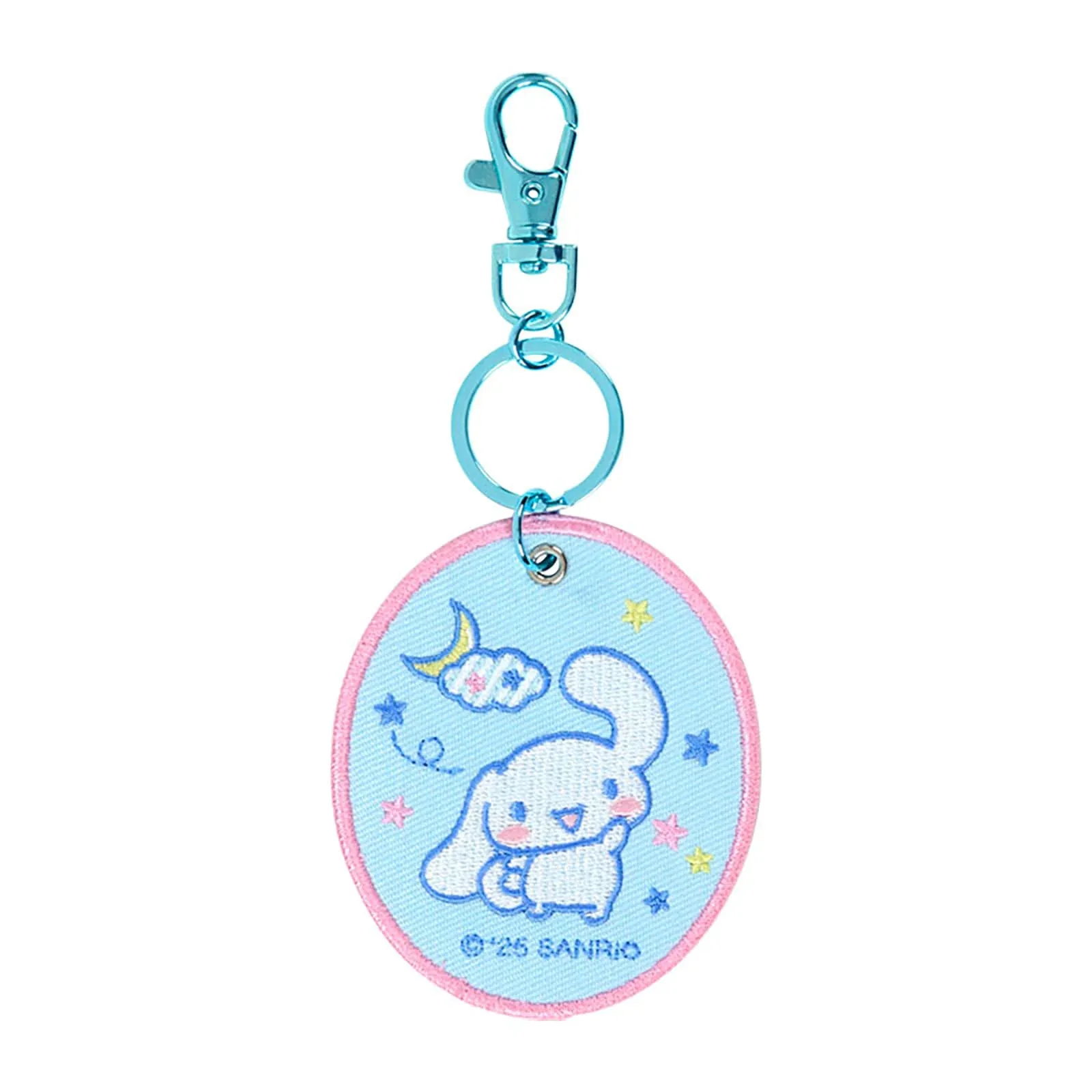 Sanrio Cinnamoroll Embroidered Keychain First Edition Polyester Steel - Image 2