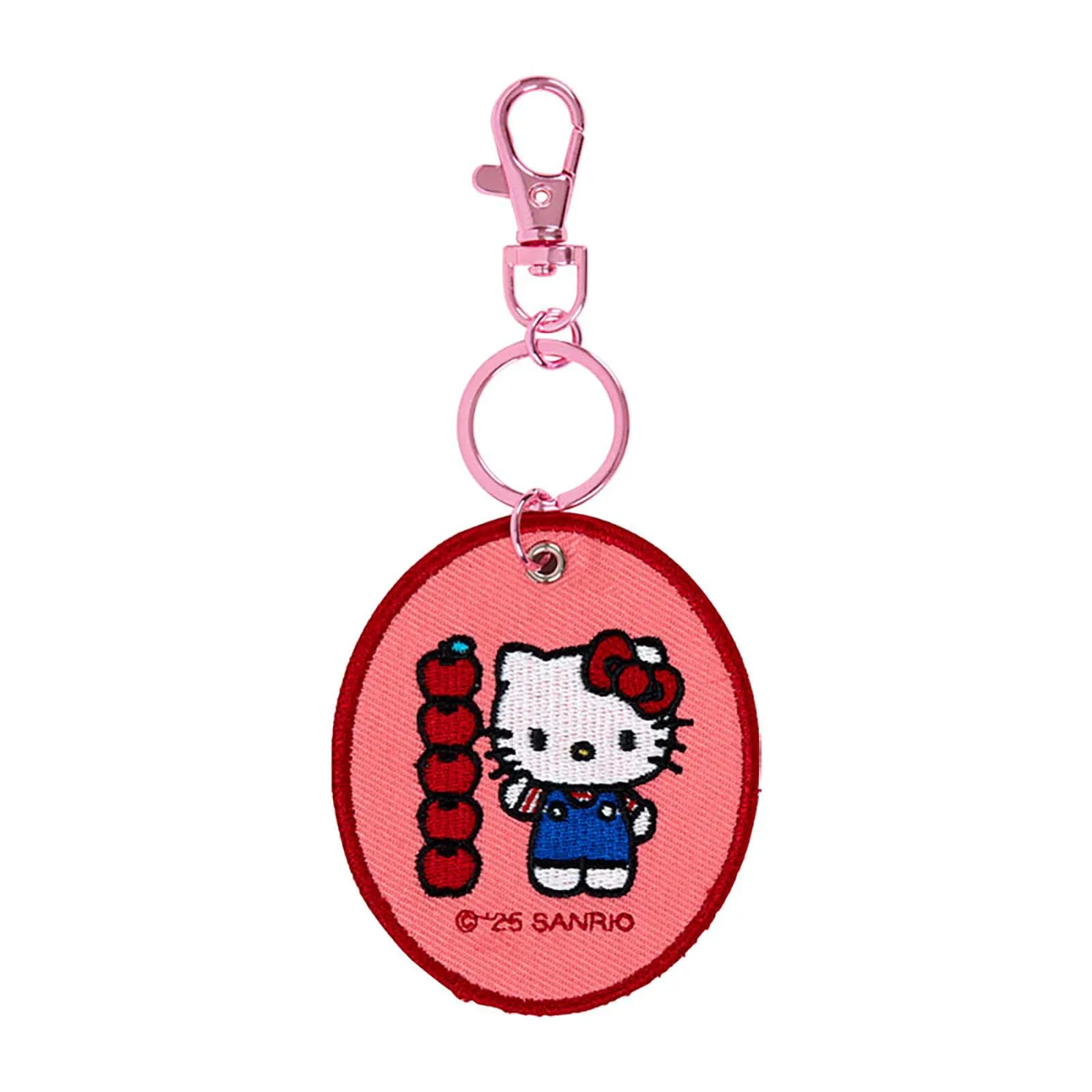 Sanrio Hello Kitty Embroidered Patch Keychain Grand Prize Edition Polyester - Image 2