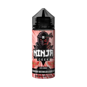 Strawberry Watermelon and Bubble Gum Geek Range E-liquid 100 ML Shortfill By Ninja Geek