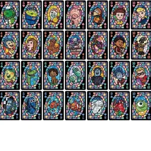 Tenyo Disney Pixar Stained Glass Character Card Set 54-Card Deck