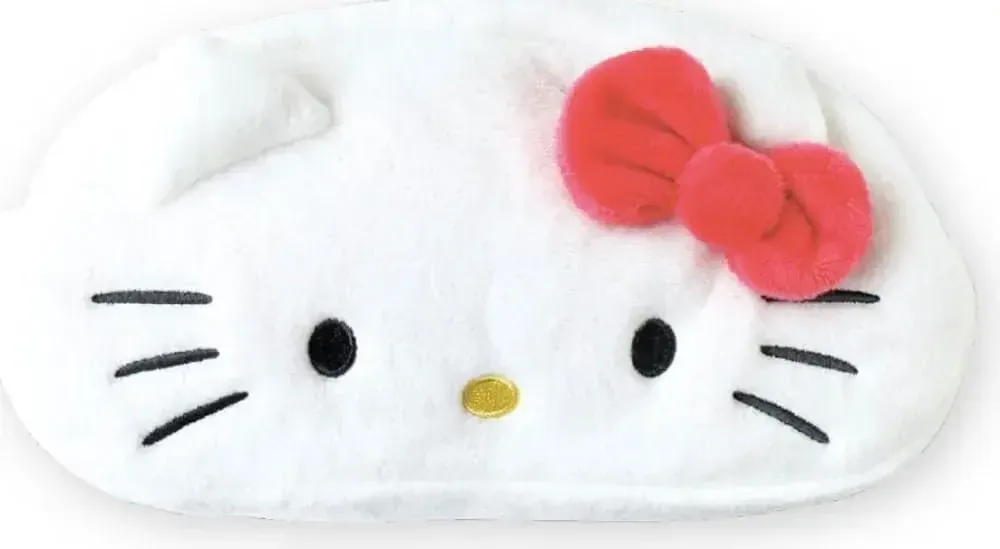 T's Factory Hello Kitty Plush Face Pen Case White Multicolor