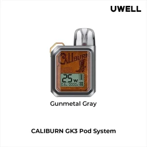 Uwell Caliburn GK3 25W Pod Kit - Gunmetal Gray