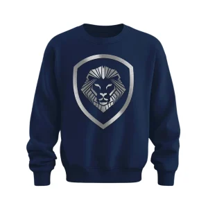 Valuetainment Blue Raised Print Performance Crewneck Sweatshirt