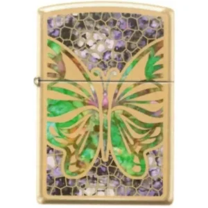 Zippo Lighter - Butterfly Fuzion High Polish Brass