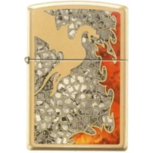 Zippo Lighter - Dragon Fuzion High Polish Brass