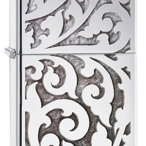 Zippo Lighter - Filigree High Polish Chrome